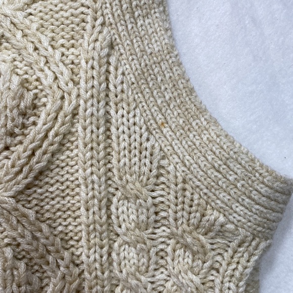 Thane Sweater Vest Button Up Tan Cream Womens Size L - Picture 8 of 13